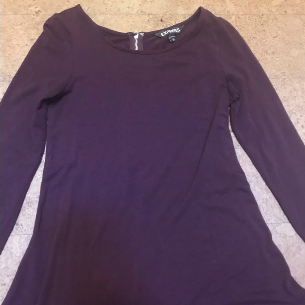 XS long sleeve plum modest length dress